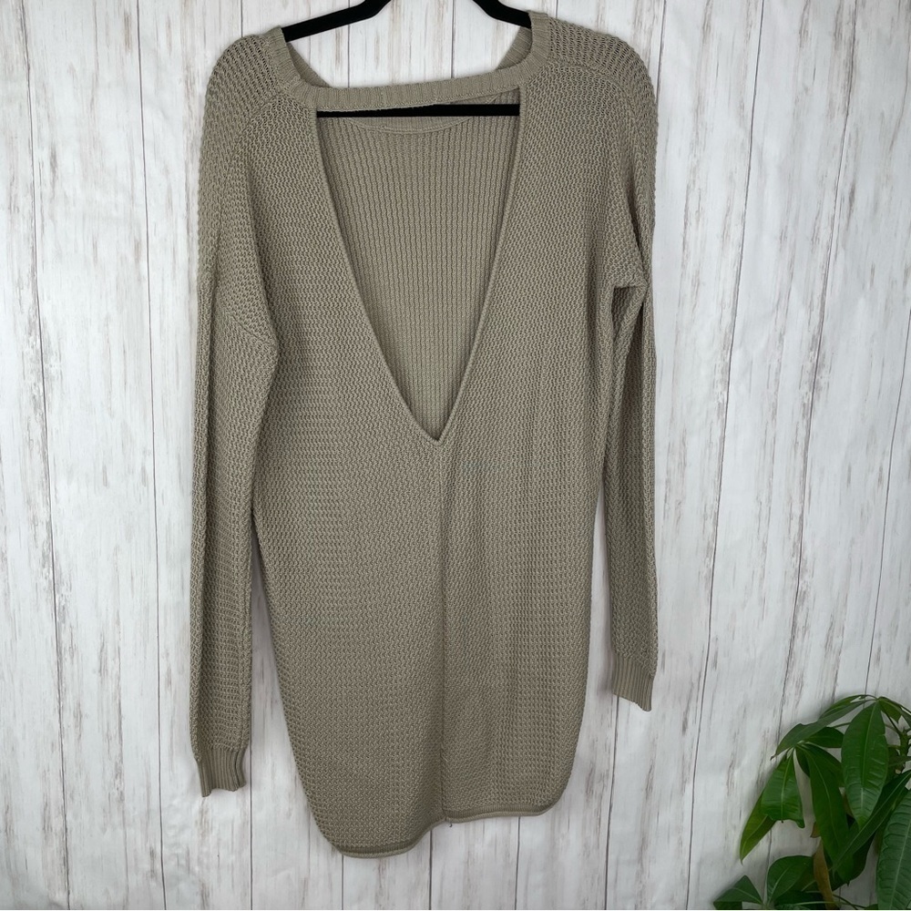 LF Millau open back taupe sweater